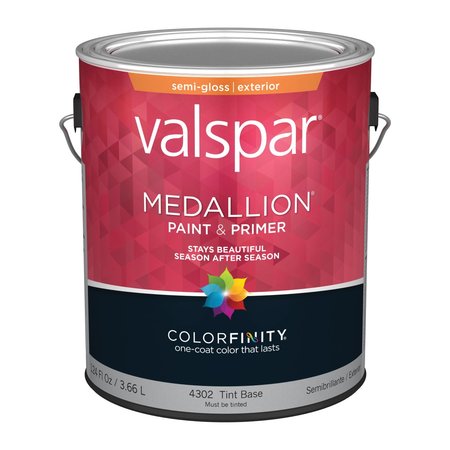 VALSPAR Exterior Paint, Gloss, White, 1 gal 027.0004300.007